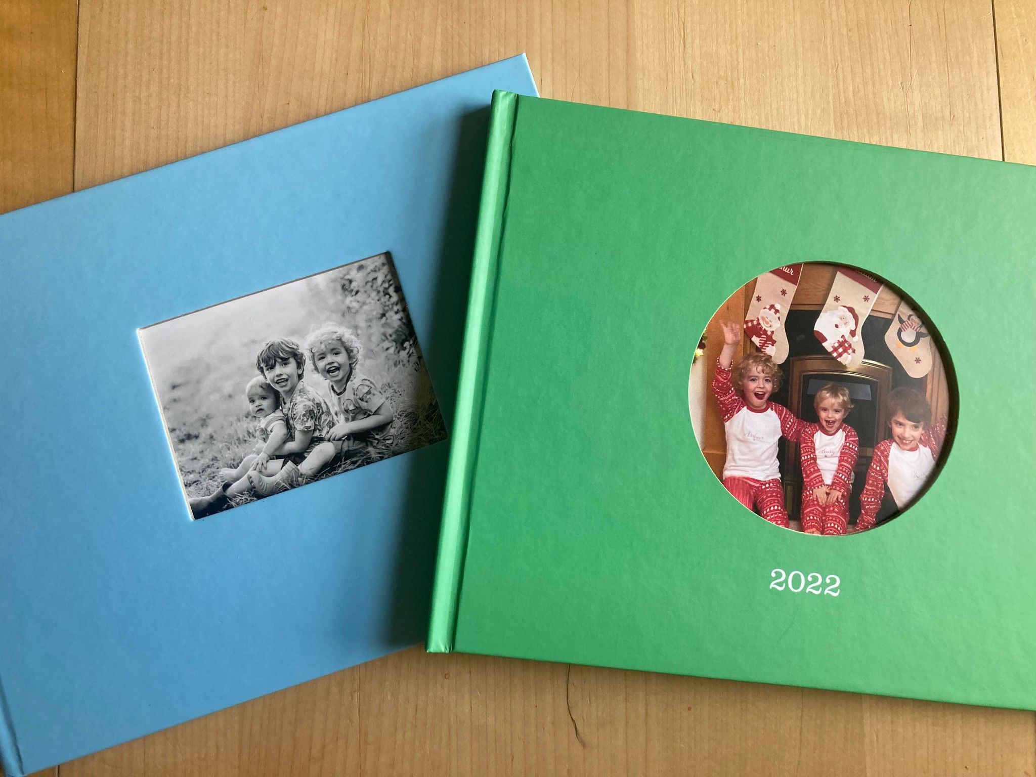 Two photobooks made out of photobook subscription service